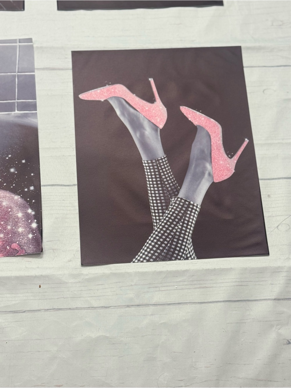 Pink Glam Bathroom Wall Art Set - 6 Piece - Picture 5 of 14